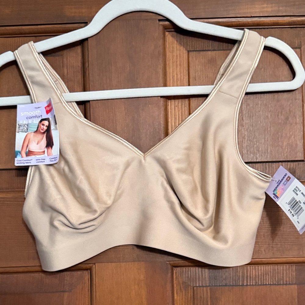 Hanes Soft Comfort Bra in Tan. Price includes (2) bras.